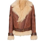 balmain sheepskin aviator jacket