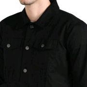 black denim jacket with sheepskin lining