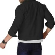 black denim jacket with sheepskin lining