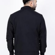black sheepskin bomber jacket