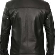 black sheepskin leather jacket