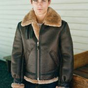 classic sheepskin bomber jacket