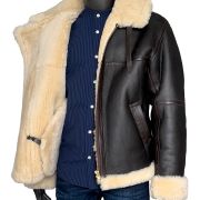 genuine sheepskin aviator jacket