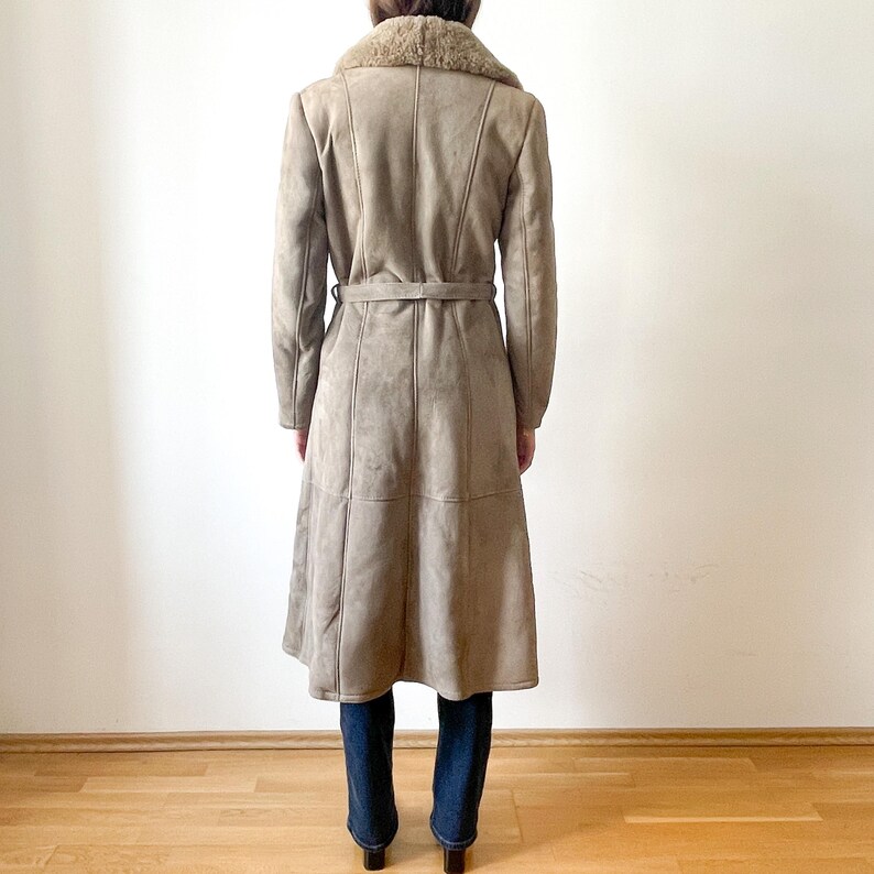 light sheepskin coat