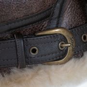 shearling sheepskin bomber jacket