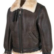 shearling sheepskin bomber jacket