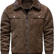 sheepskin suede jacket