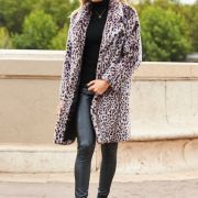 Cheetah Sheepskin Coat