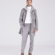 Dom Goor Grey Sheepskin Coat