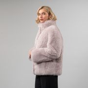 Faux Pink Sheepskin Jacket
