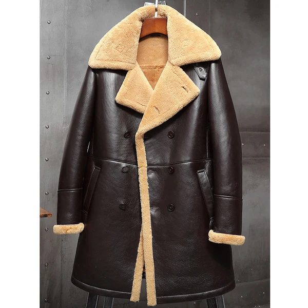 Mens Aviator Sheepskin Coat