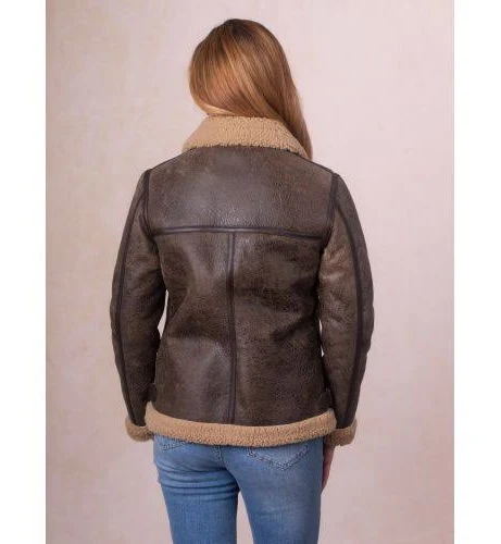 Aviator Sheepskin Jacket Womens