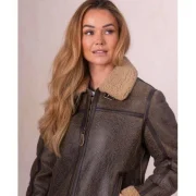 Aviator Sheepskin Jacket Womens