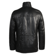Black Leather Sheepskin Coat