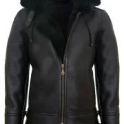 Black Leather Sheepskin Jacket
