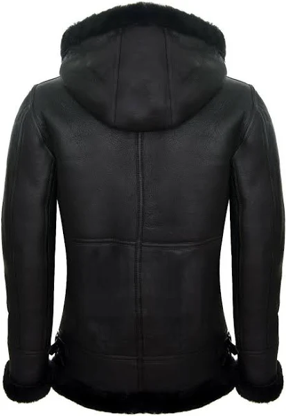 Black Leather Sheepskin Jacket