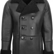 Black Mens Shearling Jacket