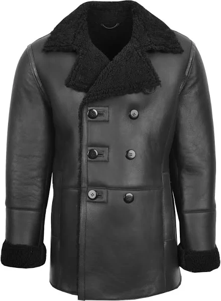 Black Mens Shearling Jacket