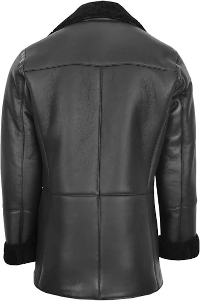 Black Mens Shearling Jacket