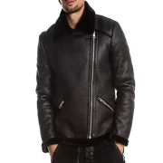 Black Shearling Jacket Mens
