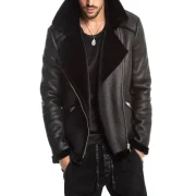 Black Shearling Jacket Mens