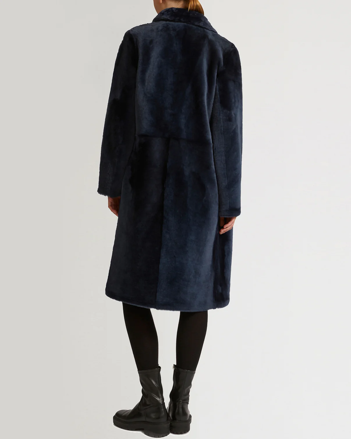 Black Sheepskin Coat Womens