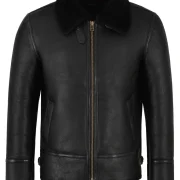 Black Sheepskin Jacket Mens