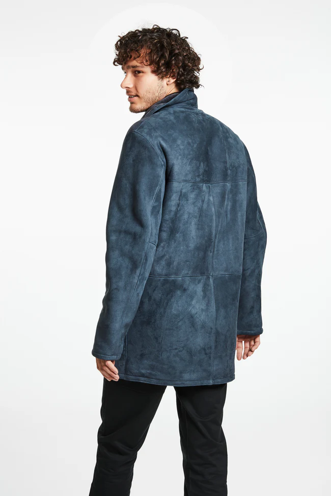 Blue Sheepskin Coat