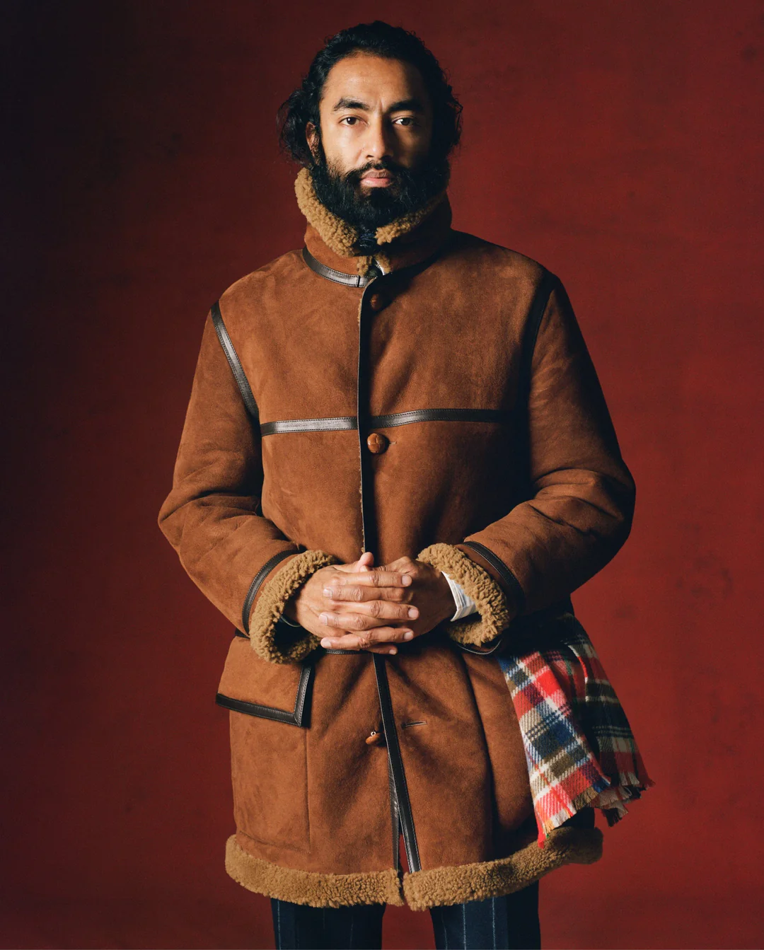 Brown Mens Shearling Coats