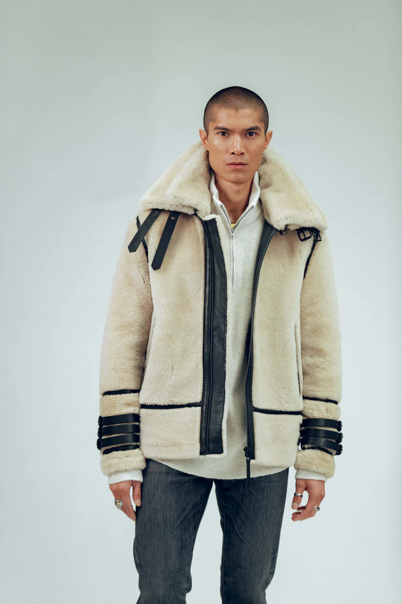 Cream Sheepskin Jacket