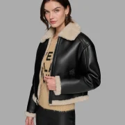 Faux Black Shearling Jacket