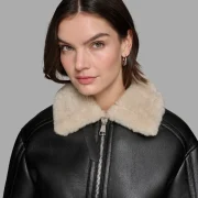 Faux Black Shearling Jacket