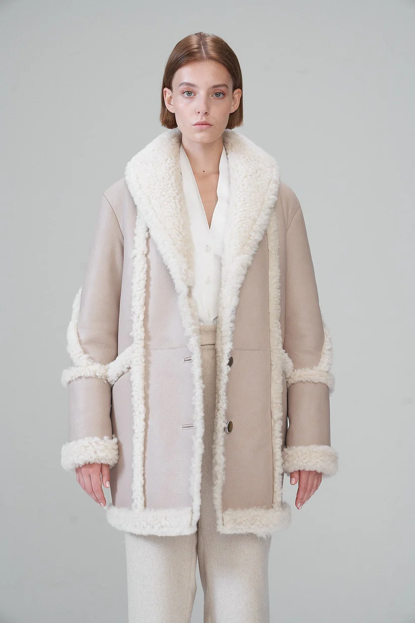 Faux Shearling Coat Womens