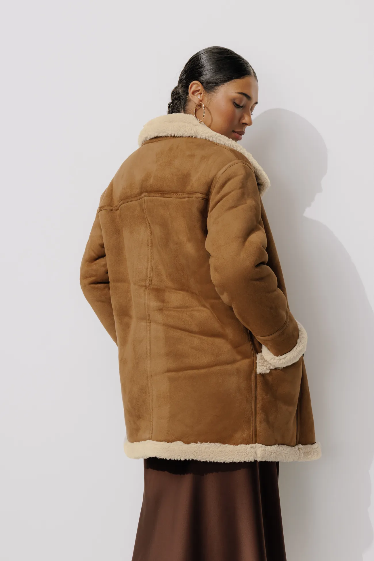 Faux Sheepskin Coat