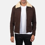 Faux Sheepskin Jacket Mens