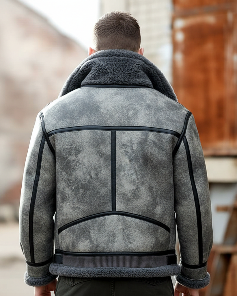 Gray Shearling Jacket