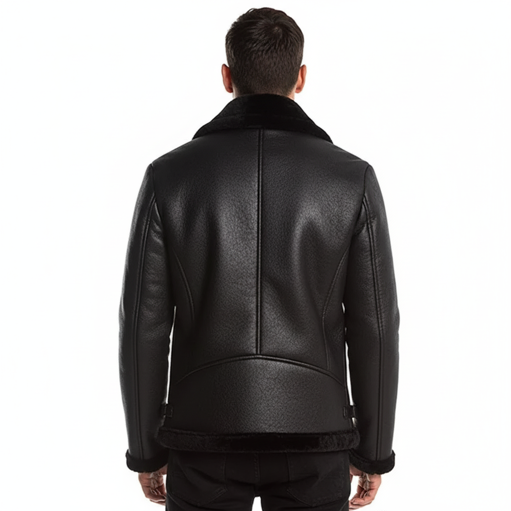 Black Shearling Jacket Mens