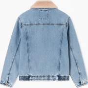 Denim Jacket With Sheepskins Collar