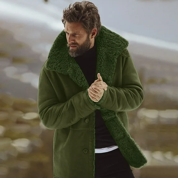 Green Sheepskin Coat