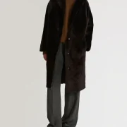 Hooded Sheepskin Coat