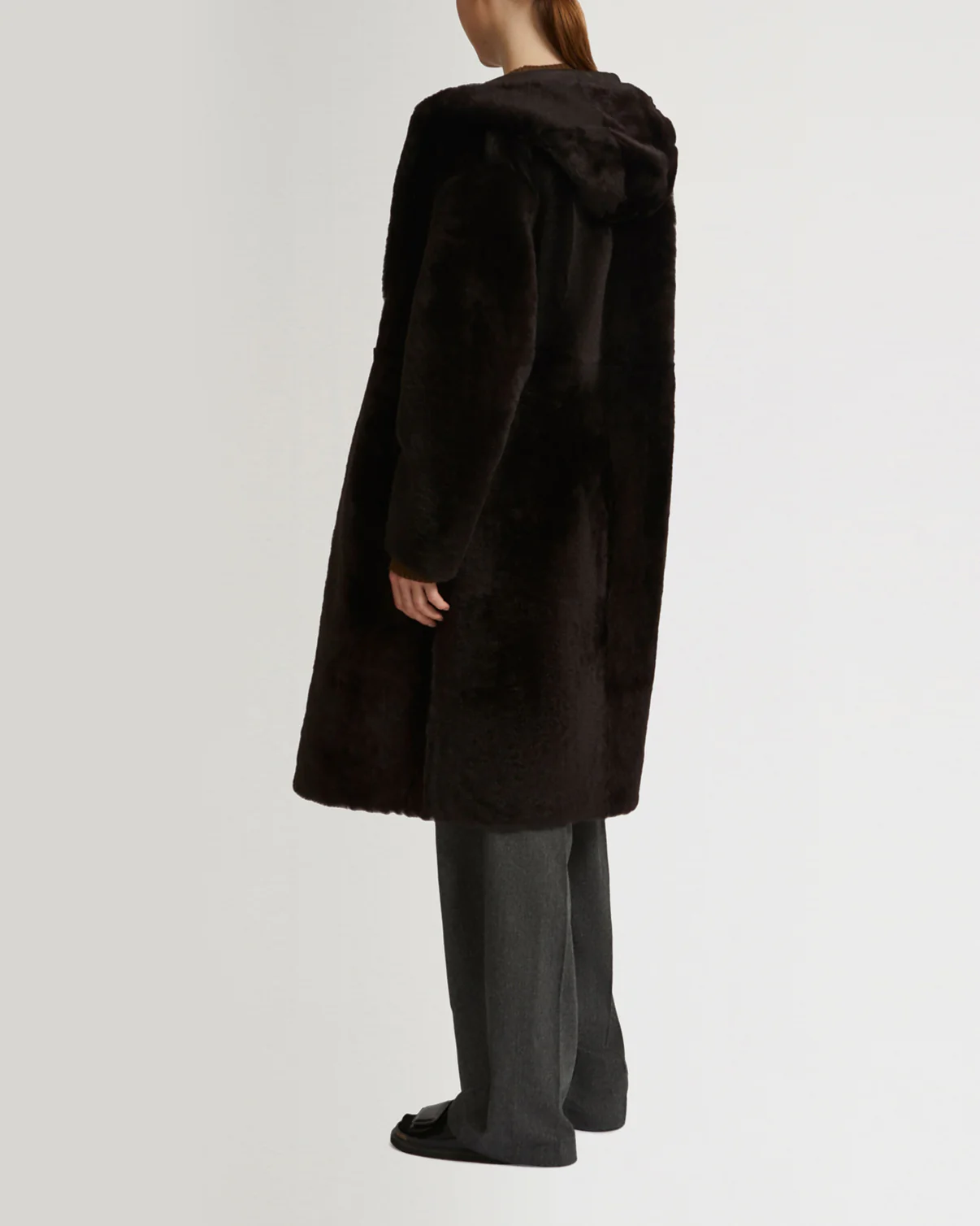 Hooded Sheepskin Coat