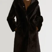 Hooded Sheepskin Coat