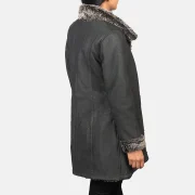 Ladies Black Shearling Coat