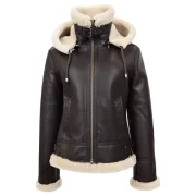 Ladies Sheepskin Bomber Jacket