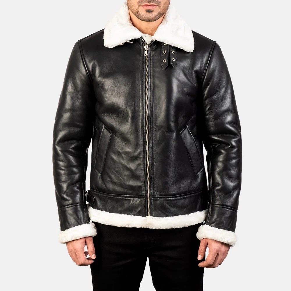 Leather Sheepskin Aviator Jacket