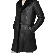 Leather Sheepskin Coat Mens