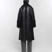 Long Black Sheepskin Coat