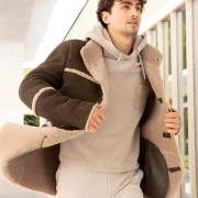 Men Sheepskin Shearling Coat