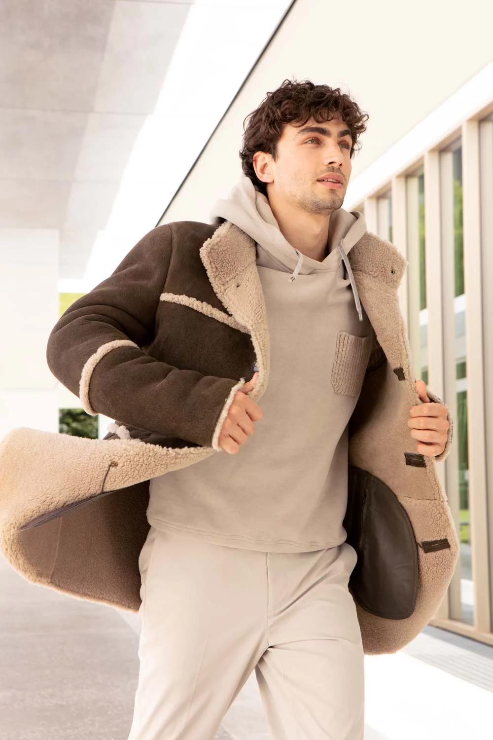 Men Sheepskin Shearling Coat