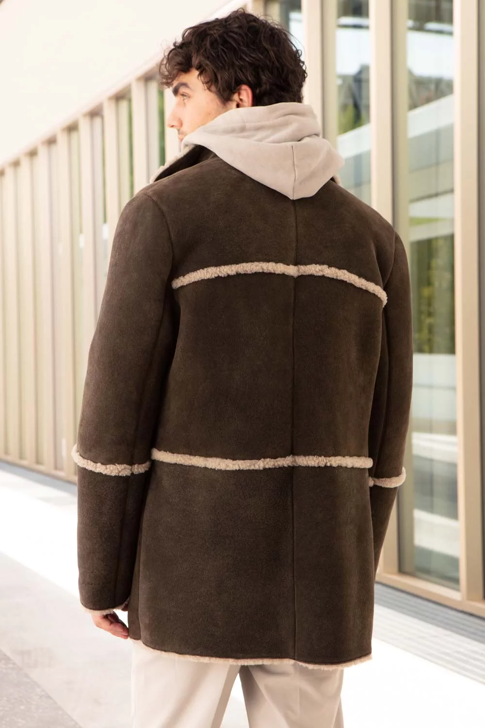 Men Sheepskin Shearling Coat